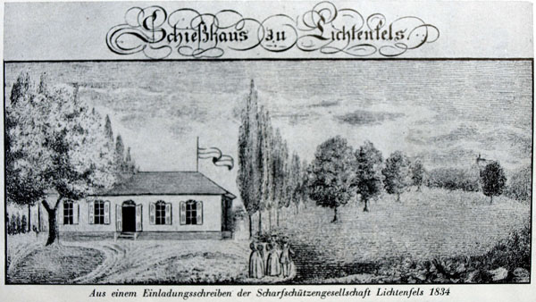 1834 Schuetzenhaus auf alter Einladung