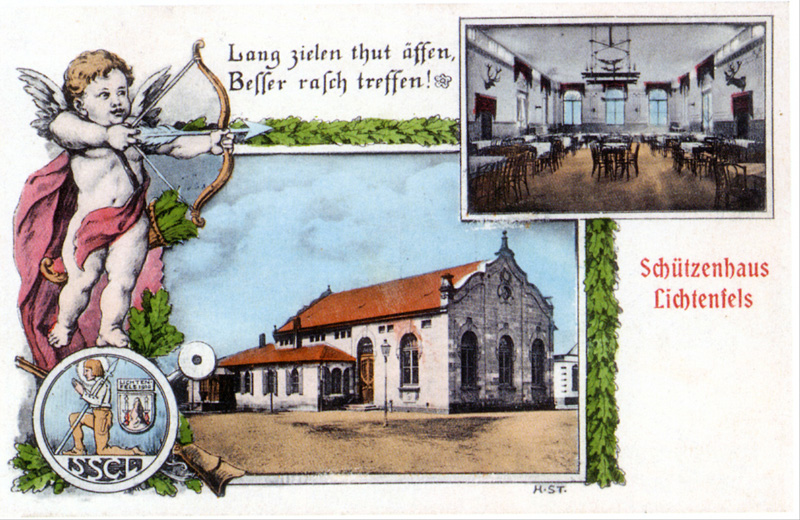 1914 postkarte schuetzenhaus