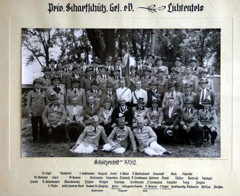 1952schuetzenfest gruppenaufnahme