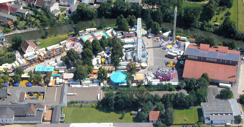 Schuetzenfest Festplatz von oben Jahr 2007